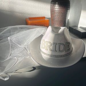 White Bride Cowgirl Hat
